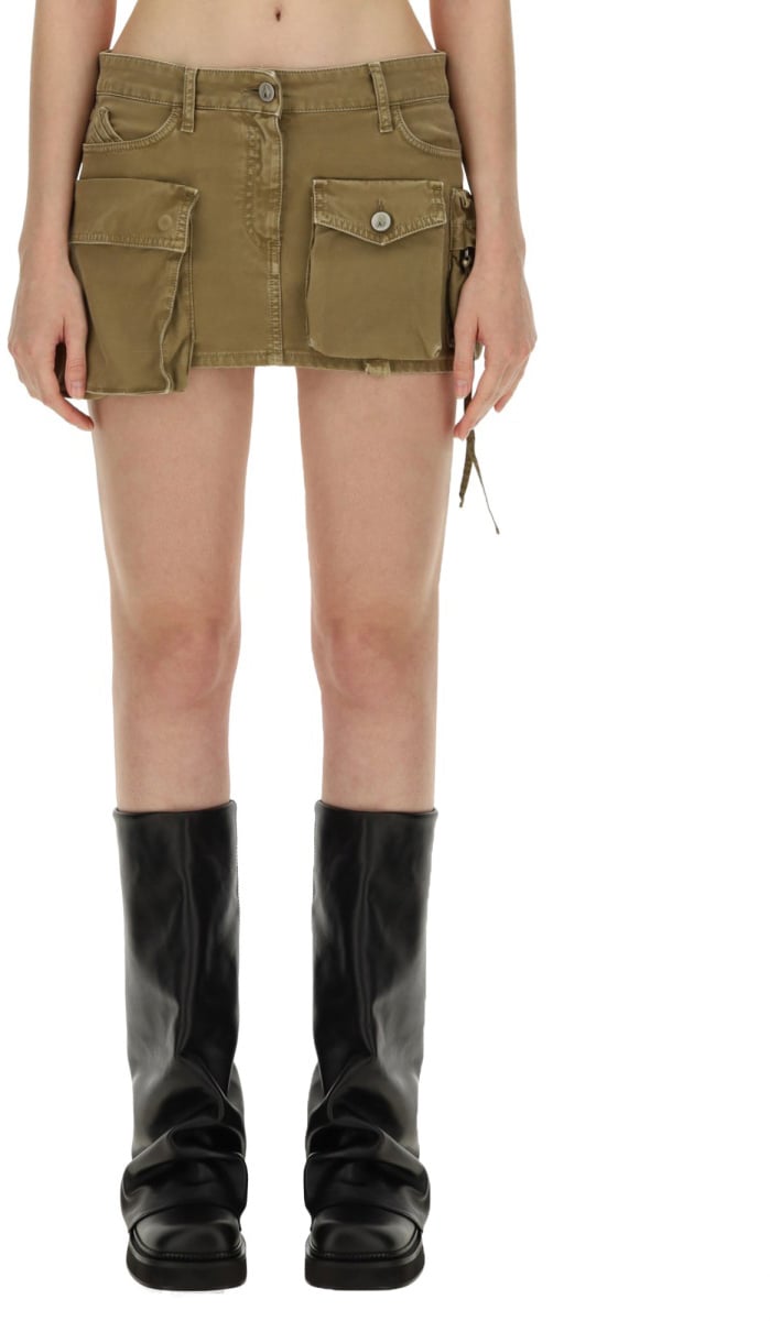 The Attico MINI SKIRT "FAY" Bruin