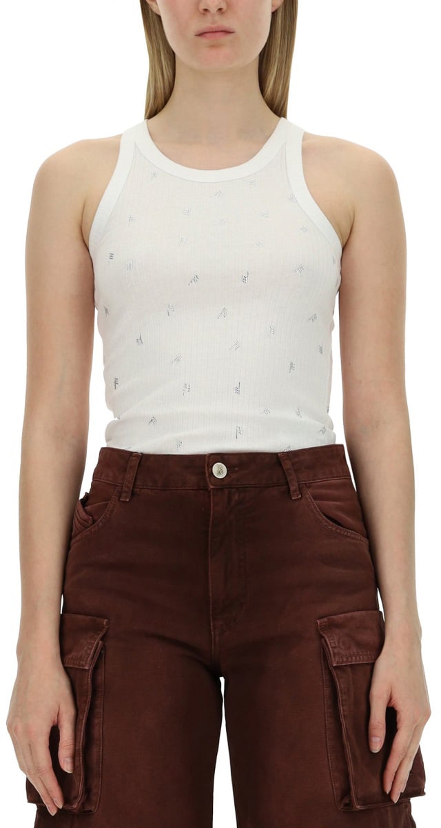 The Attico TOPS WITH LOGO Wit