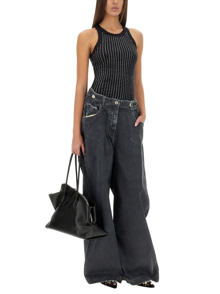 The Attico TANK TOP "BLACK" Zwart