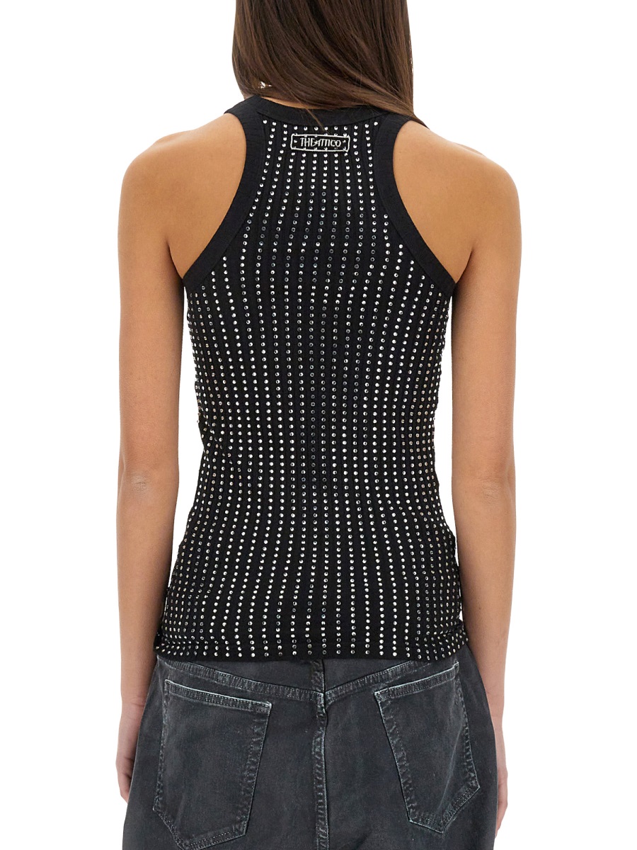 The Attico TANK TOP "BLACK" Zwart
