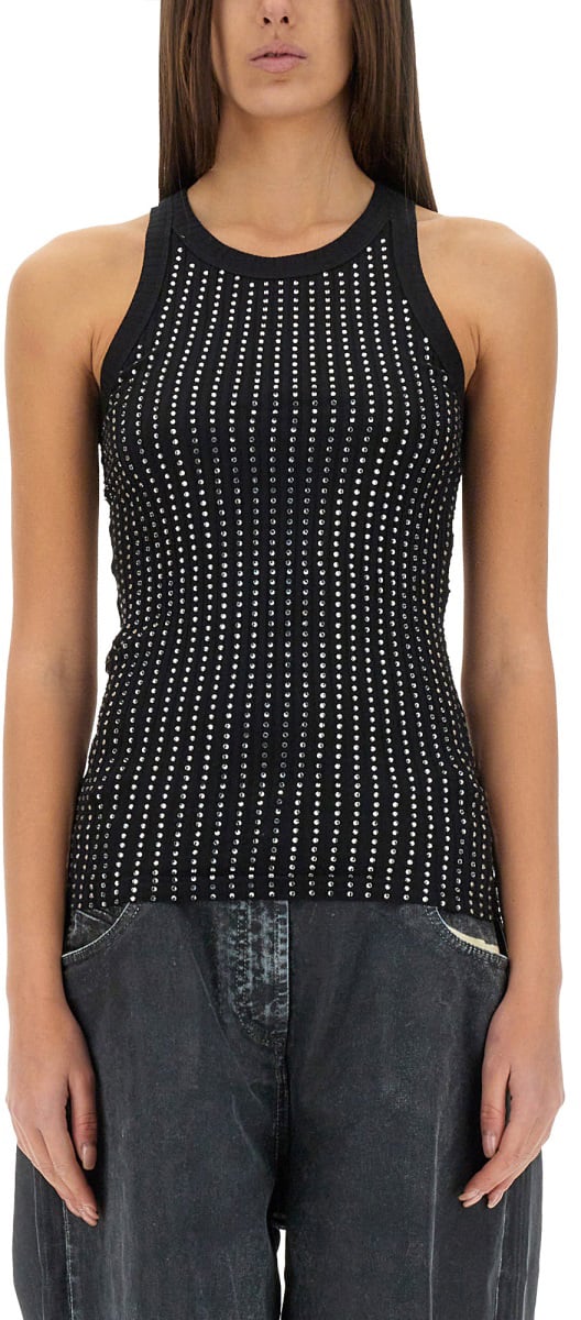 The Attico TANK TOP "BLACK" Zwart