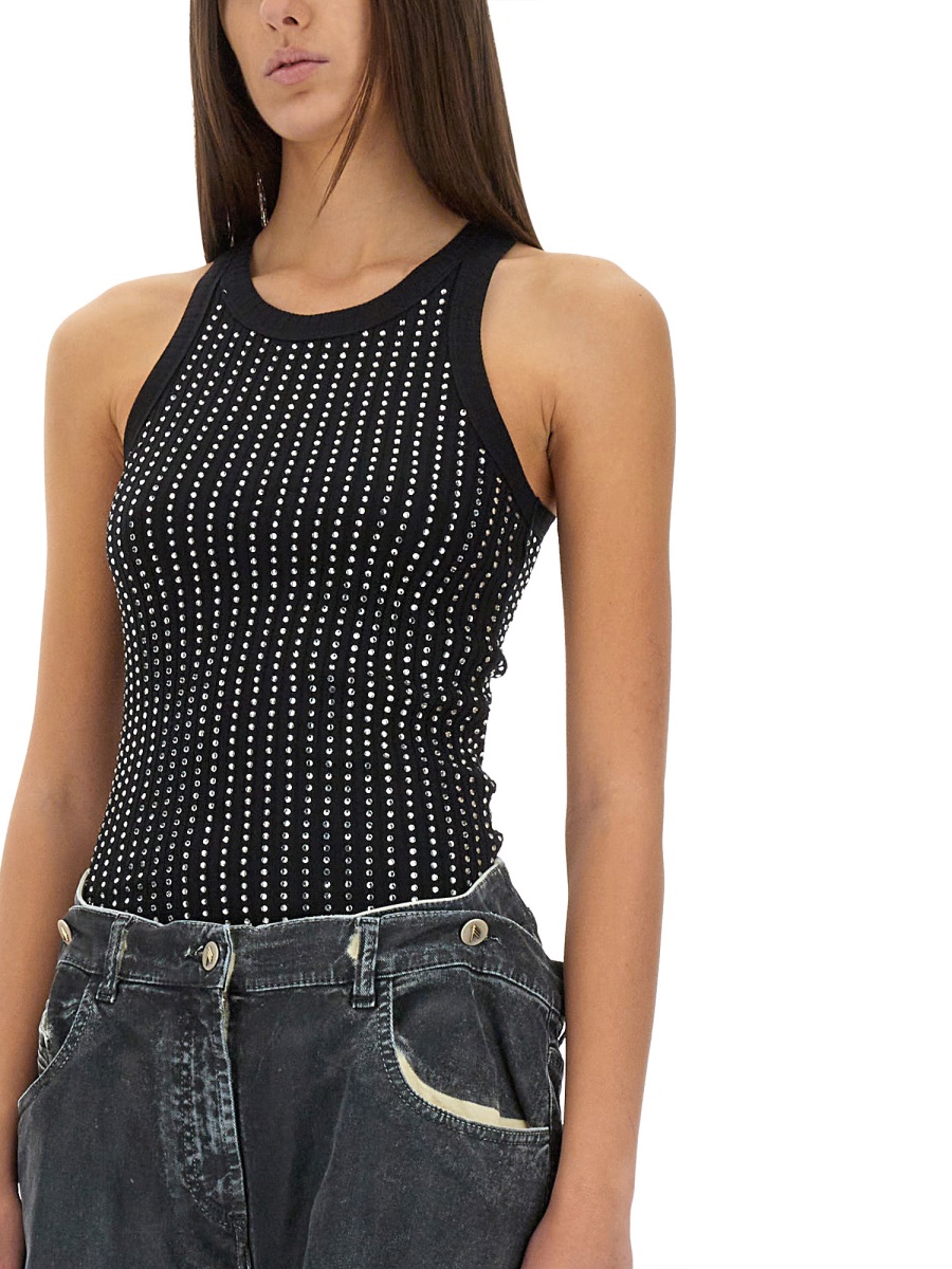 The Attico TANK TOP "BLACK" Zwart