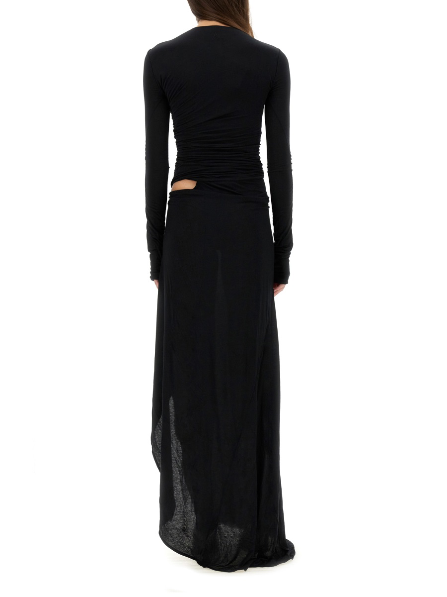 The Attico DRAPED DRESS Zwart