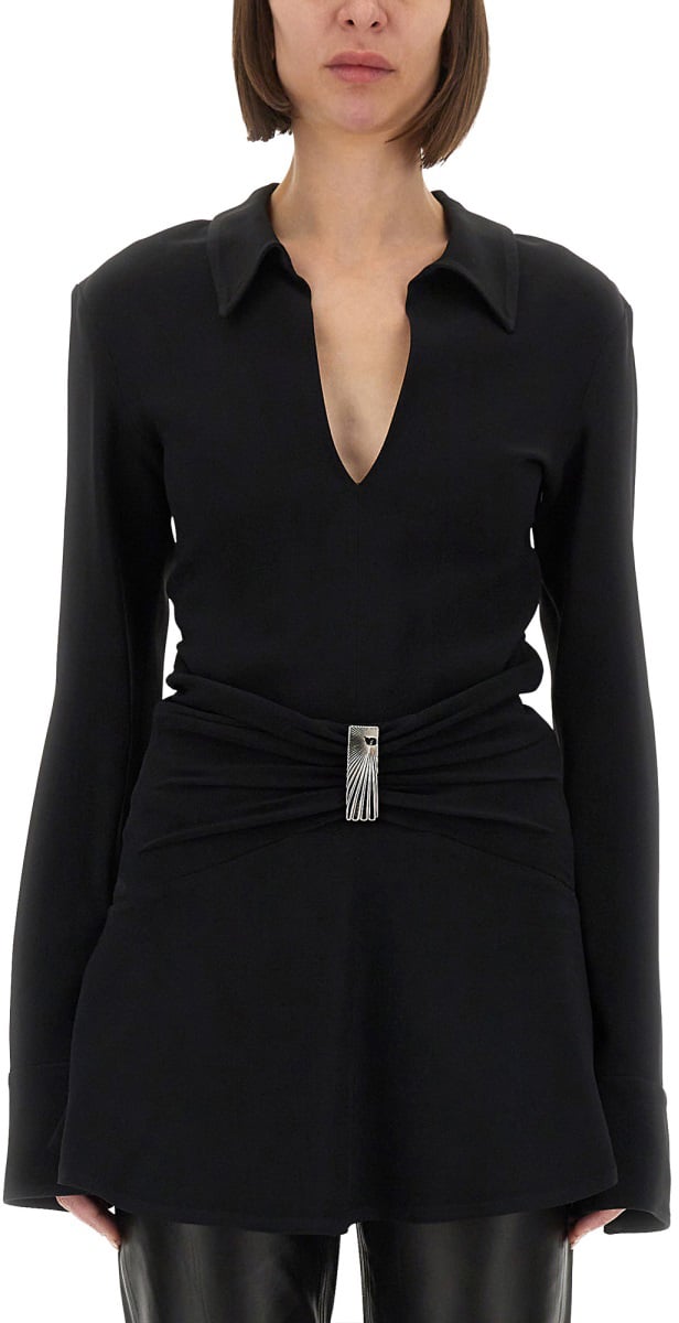 The Attico CADY MINI DRESS Zwart