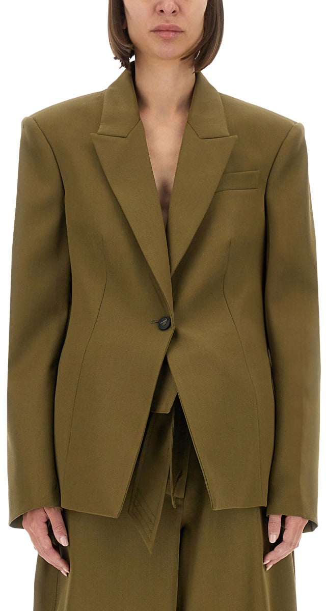 The Attico GABARDINE JACKET Groen