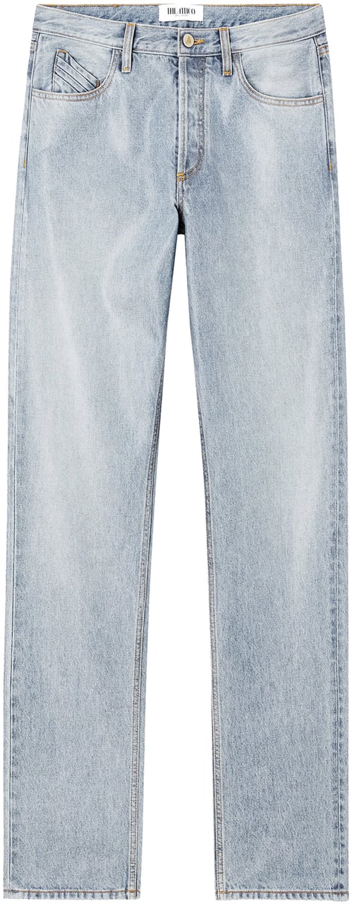 The Attico Sky Blue Long Pant Cotton Jeans Grijs