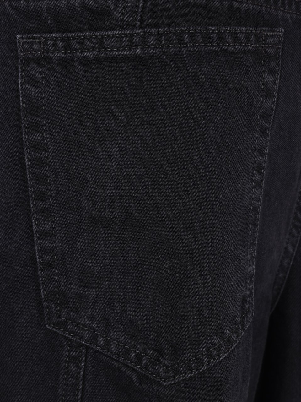 The Attico Wide-Leg Cargo Jeans with Classic Waistband and Flap Pockets Zwart