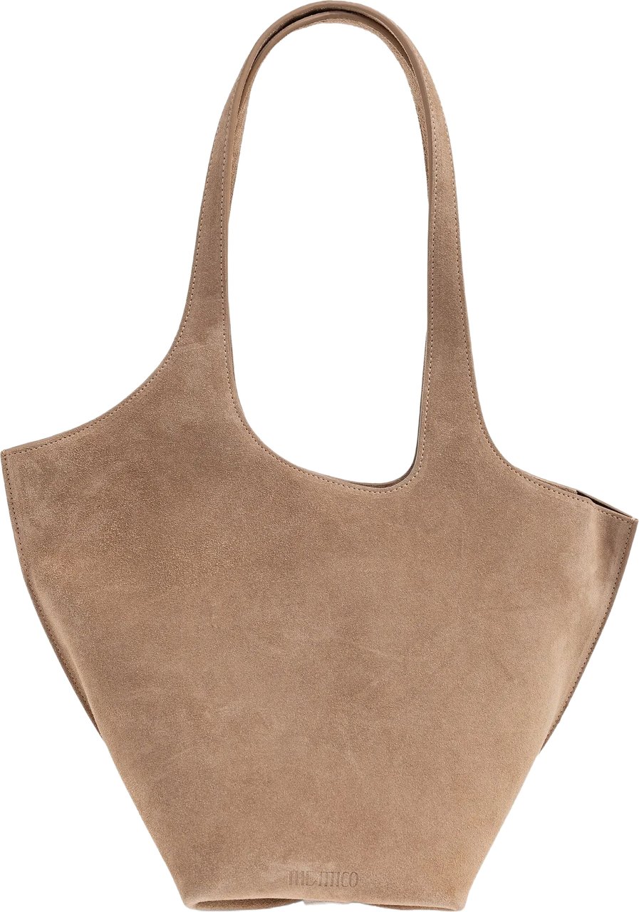 The Attico Suede La Scoop Medium Silhouette Tote Bag Bruin