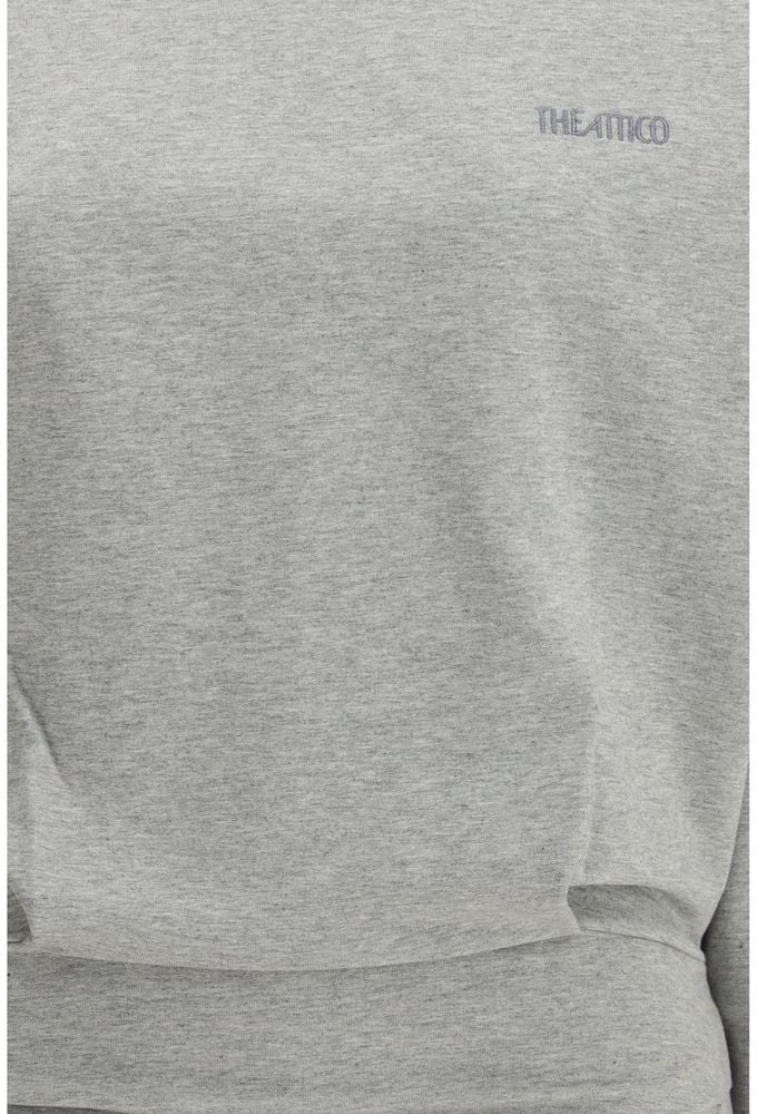 The Attico Gray Cotton Casual Dress Grijs