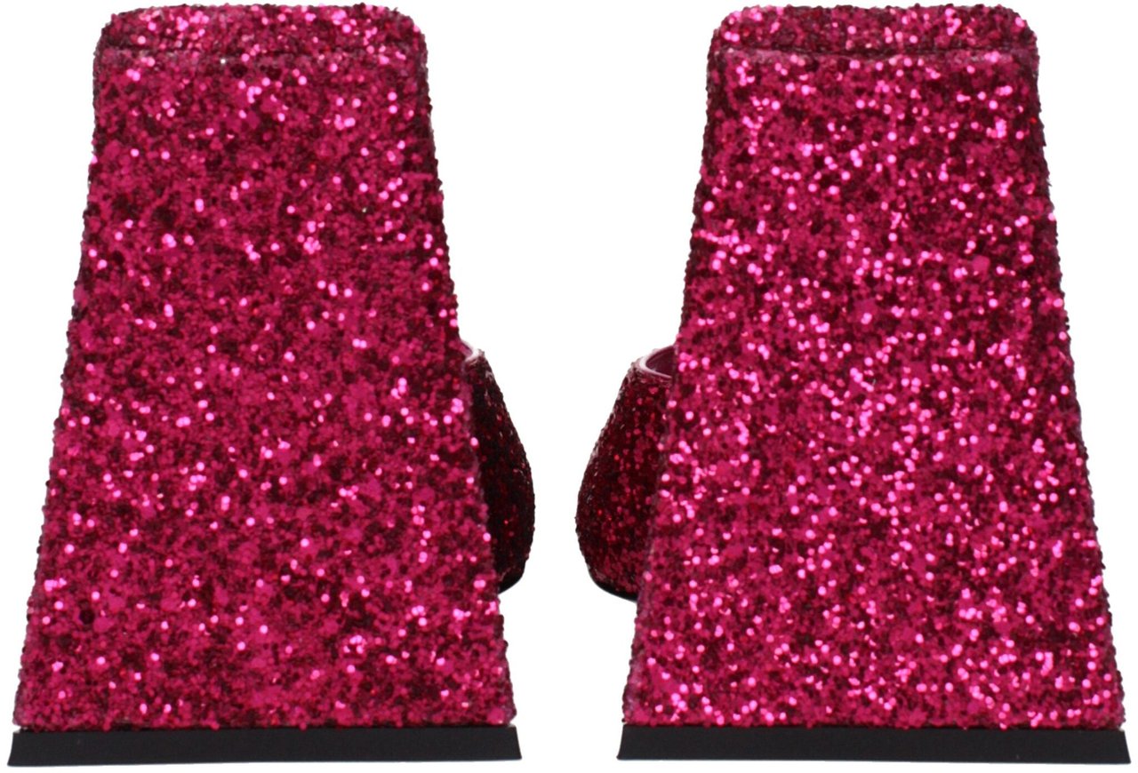 The Attico Pink Plastic Platform Sandals Roze