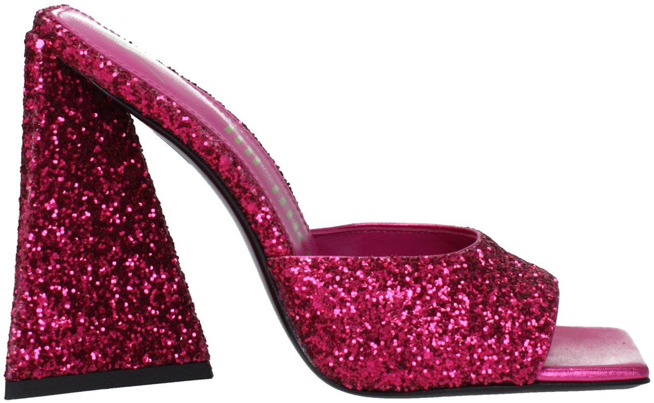 The Attico Pink Plastic Platform Sandals Roze