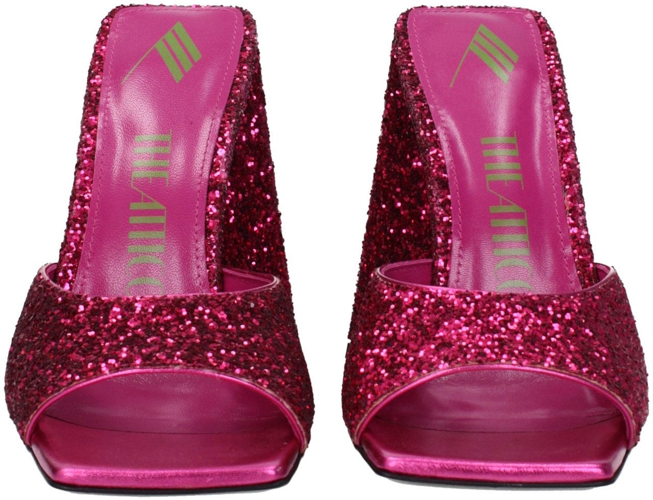 The Attico Pink Plastic Platform Sandals Roze