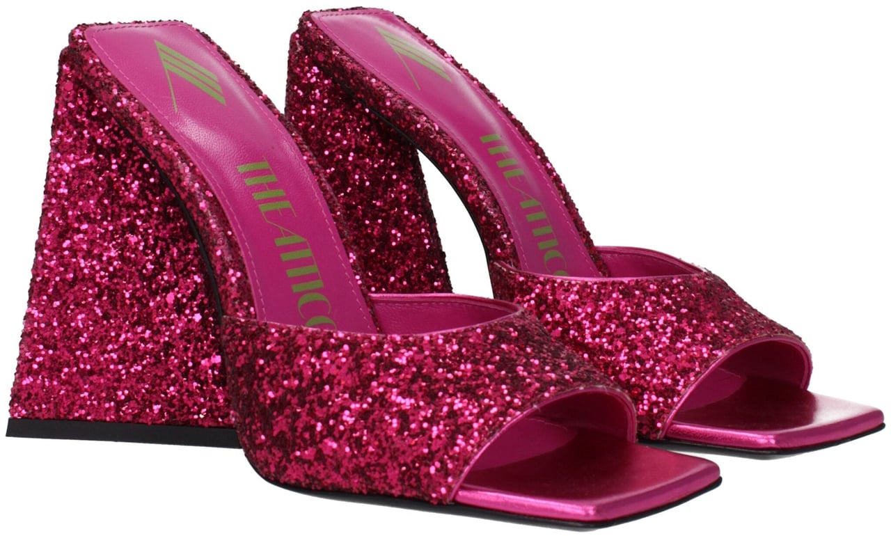 The Attico Pink Plastic Platform Sandals Roze