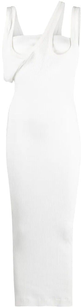 The Attico Dress Asimmetrico Wit