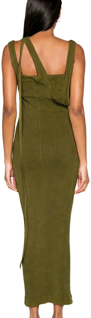 The Attico Dress Asimmetrico Groen