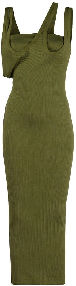 The Attico Dress Asimmetrico Groen