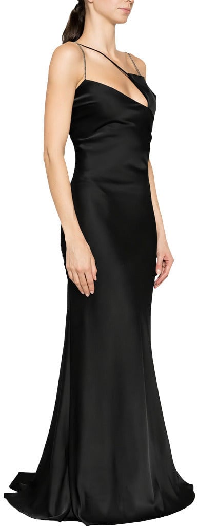 The Attico Dress Lungo Smanicato Zwart