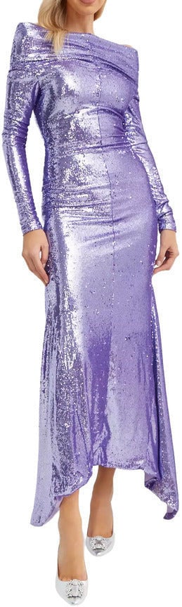 The Attico Dress Lungo Purple Paars