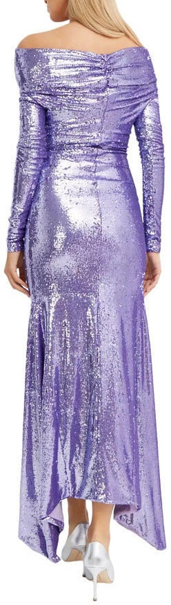 The Attico Dress Lungo Purple Paars
