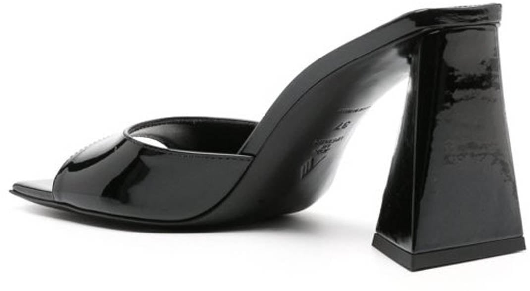 The Attico The Attico Mini Devon 85 Leather Sandals Divers