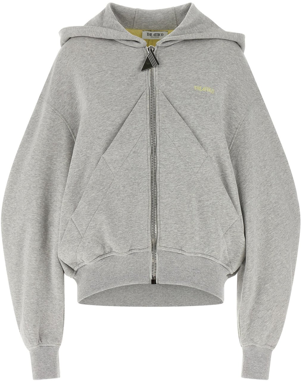 The Attico Gray Cotton Sweatshirt Grijs