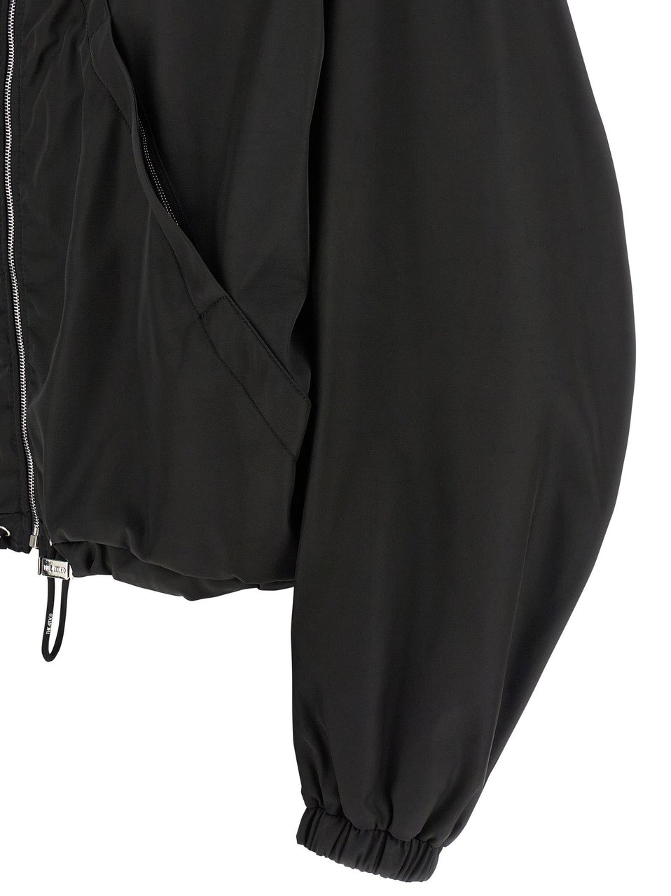 The Attico Black Polyamide Bomber Zwart