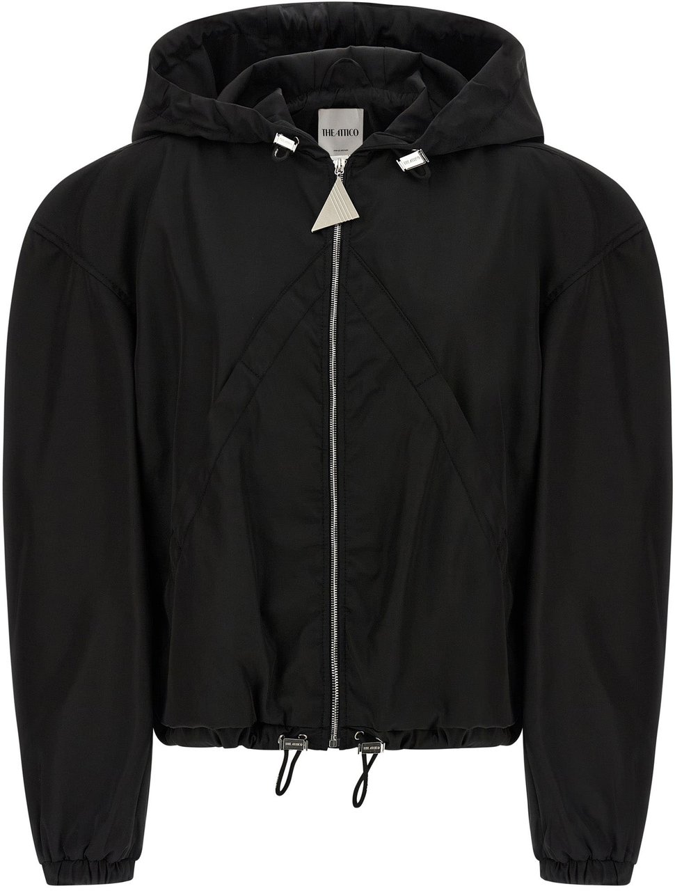 The Attico Black Polyamide Bomber Zwart