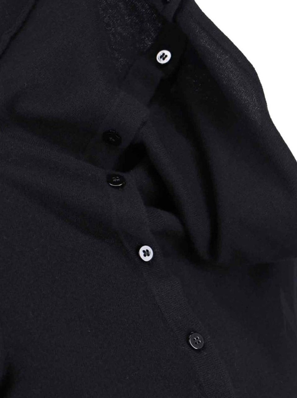 The Attico Asymmetrical Collar Black Dress With Logo Embroidery Zwart