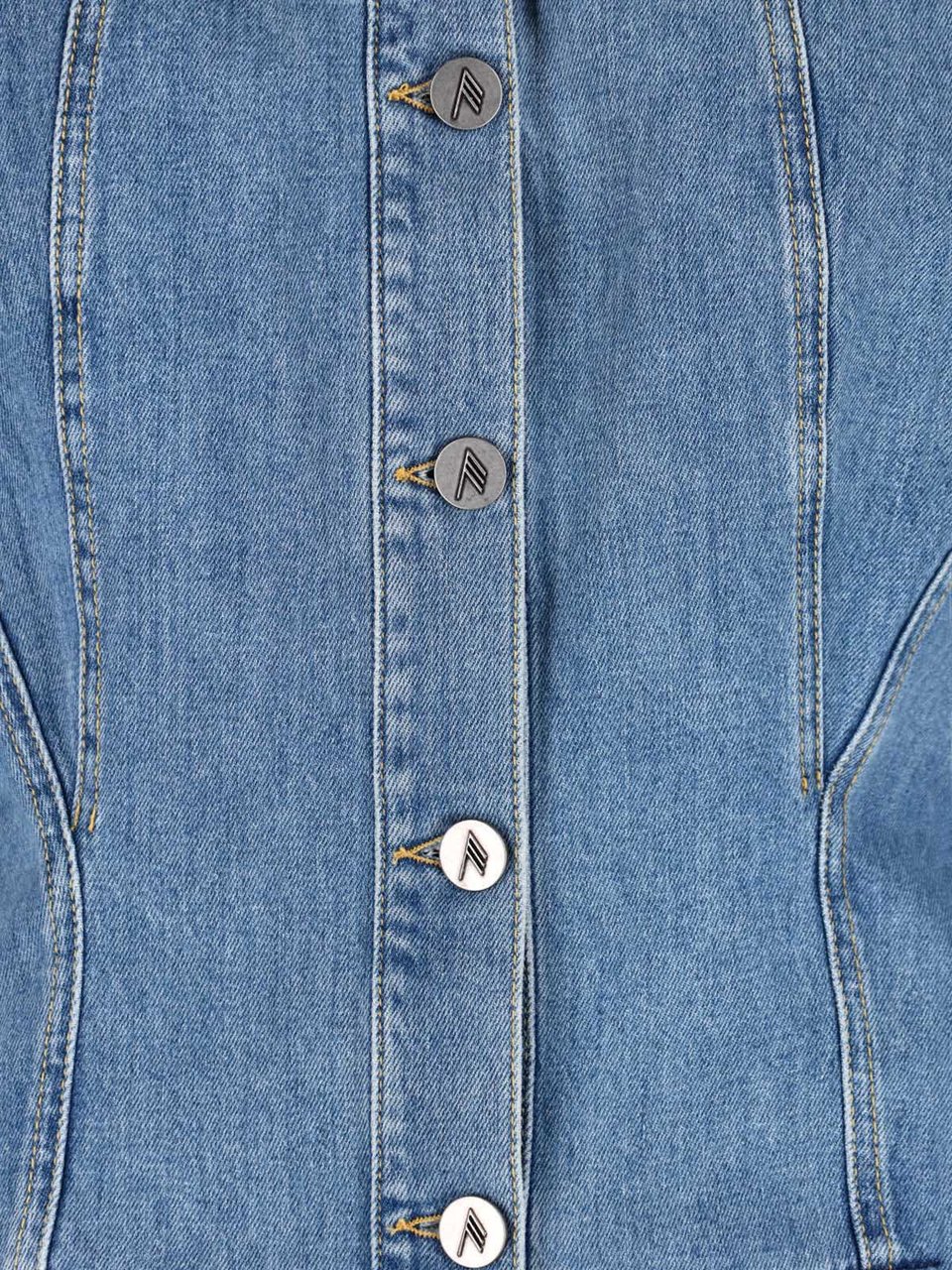 The Attico Mini Denim Dress – Light Blue Neutraal
