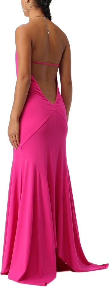 The Attico Fuchsia Jersey Cocktail Dress Roze