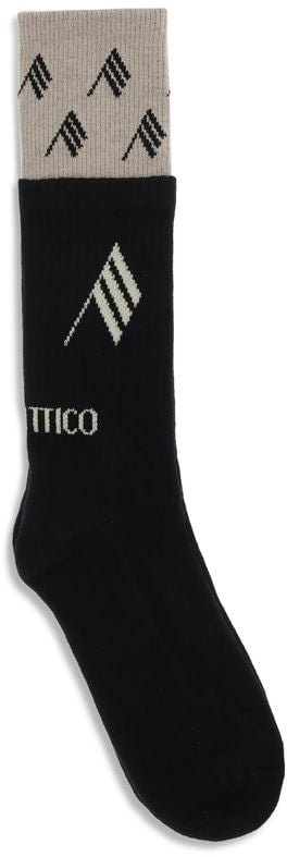 The Attico Black Cotton Socks Zwart