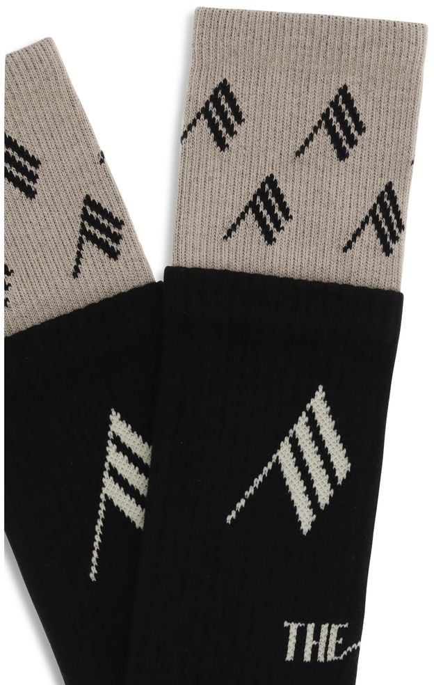 The Attico Black Cotton Socks Zwart