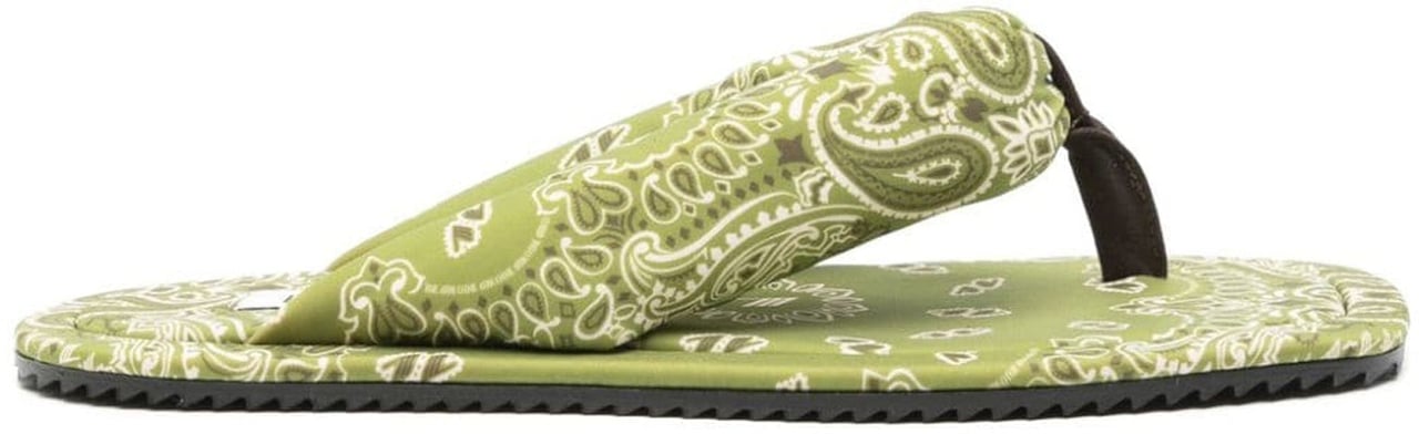 The Attico The Attico Indie Thong Flat Slides Groen