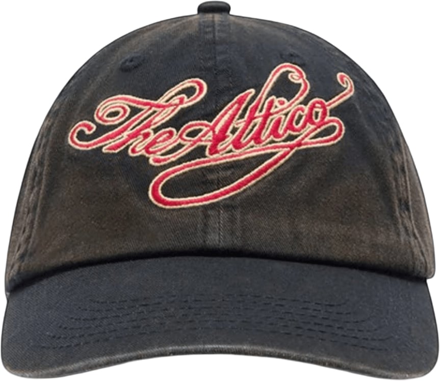 The Attico EMBROIDERED LOGO CAP Donkergrijs