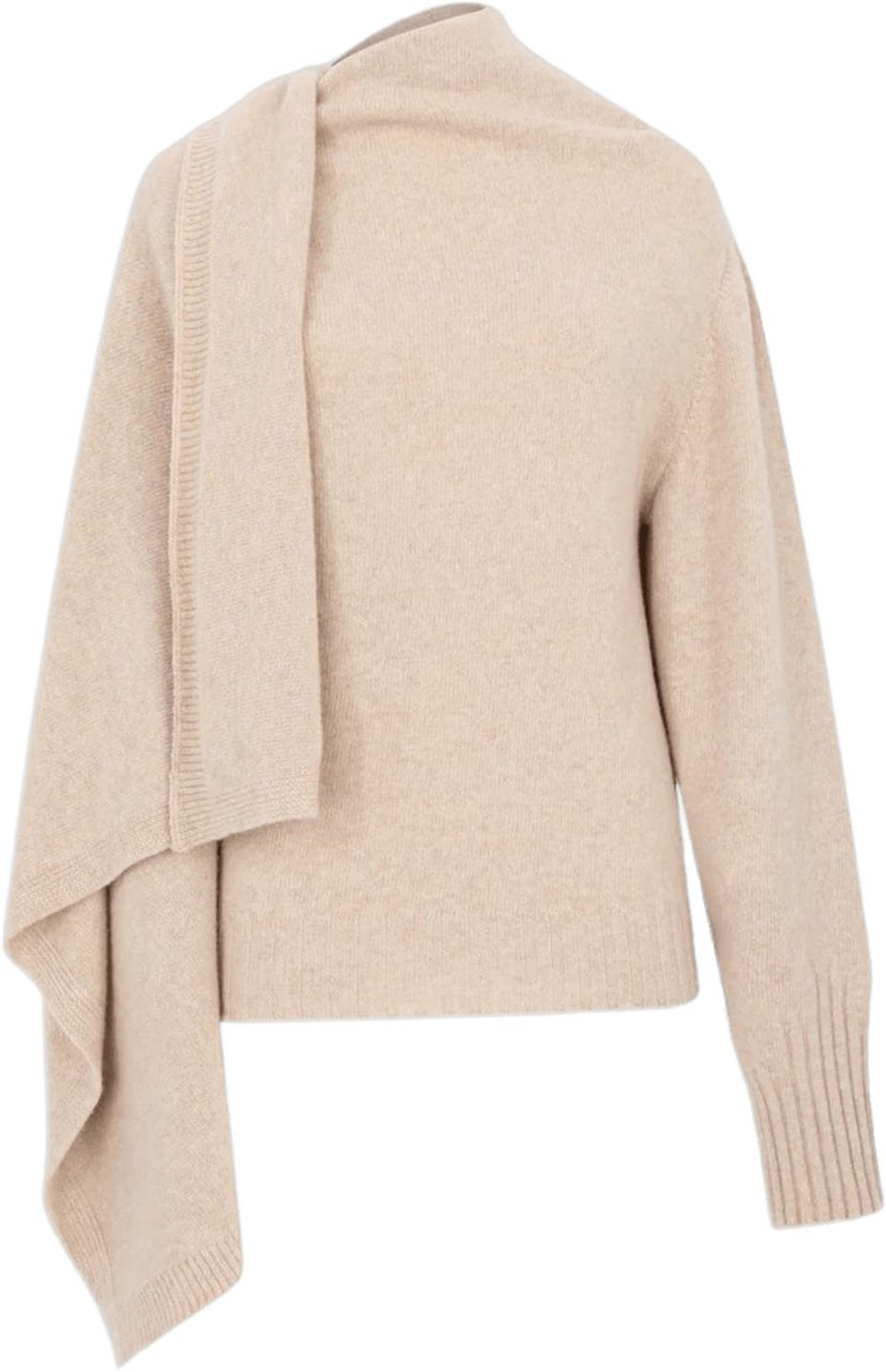 The Attico SCARF CREWNECK Beige