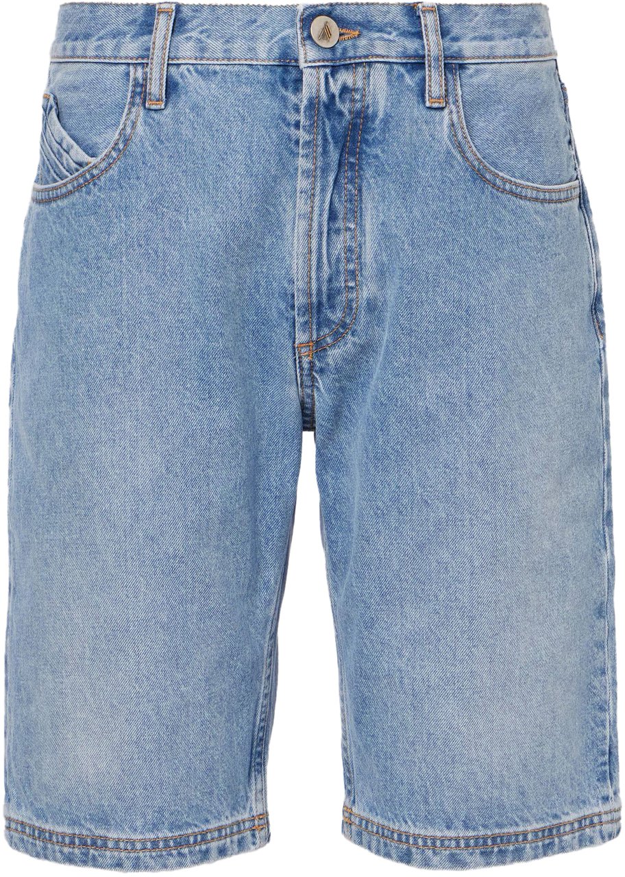 The Attico The Attico Denim Short Light Blue Blauw