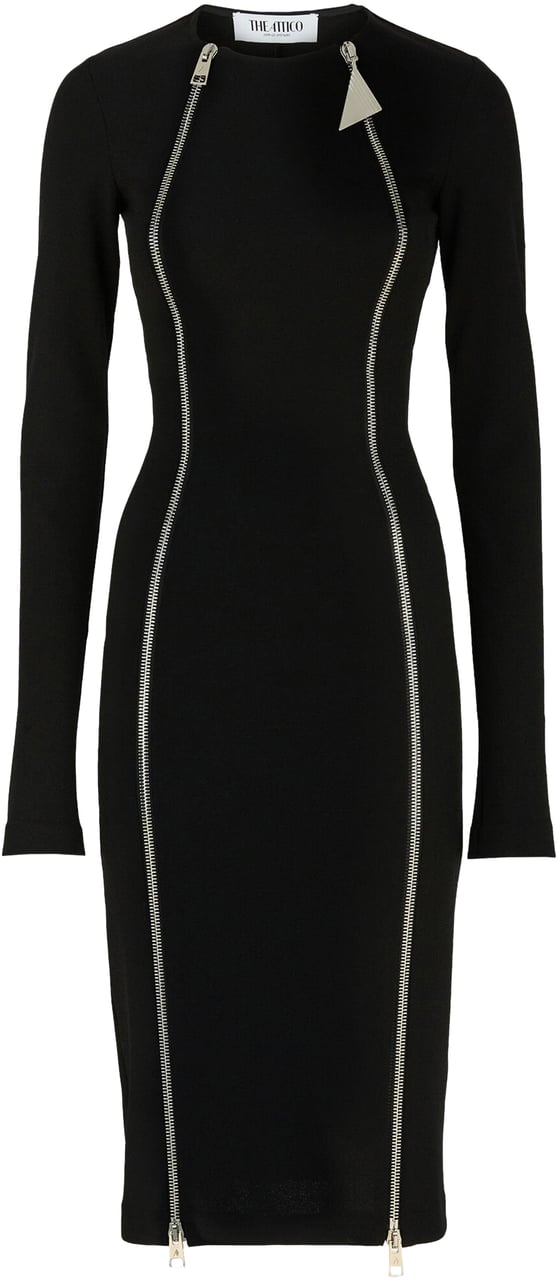 The Attico The Attico Midi Dress Black Zwart