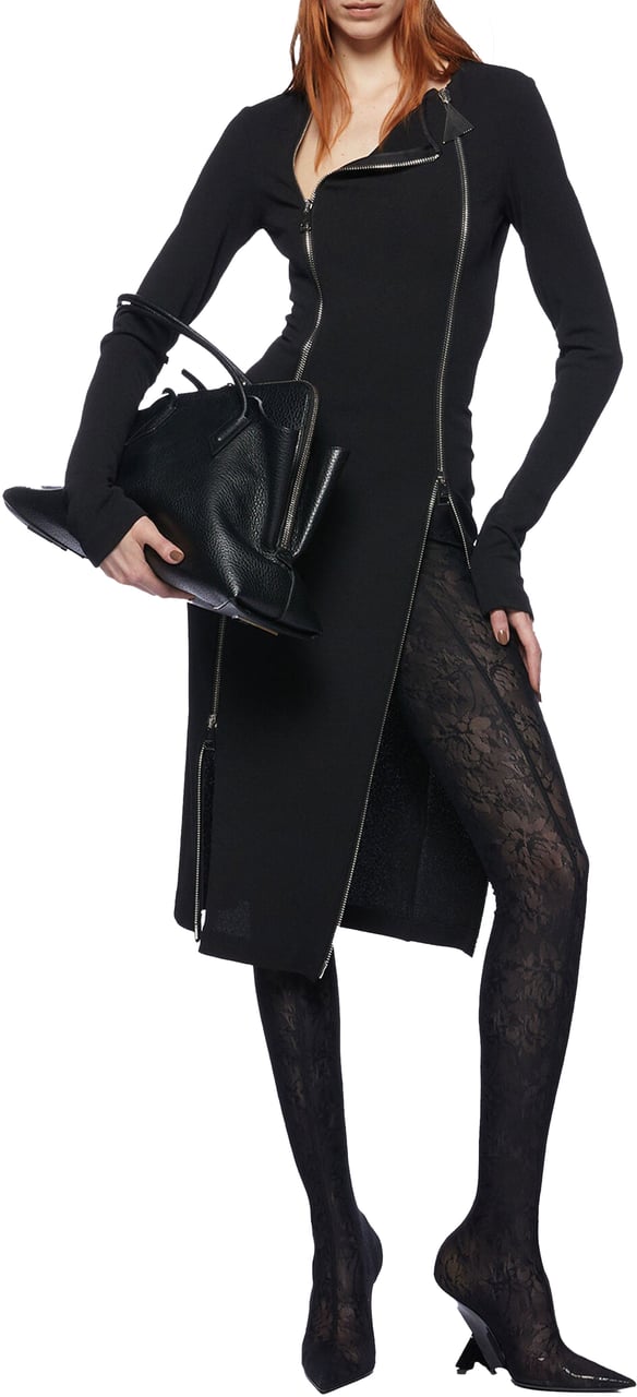 The Attico The Attico Midi Dress Black Zwart