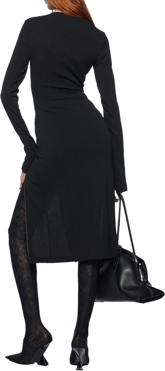 The Attico The Attico Midi Dress Black Zwart