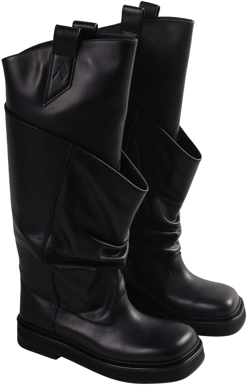 The Attico Nieuwe gevechtslaarzen van Robin Passeggiata Zwart