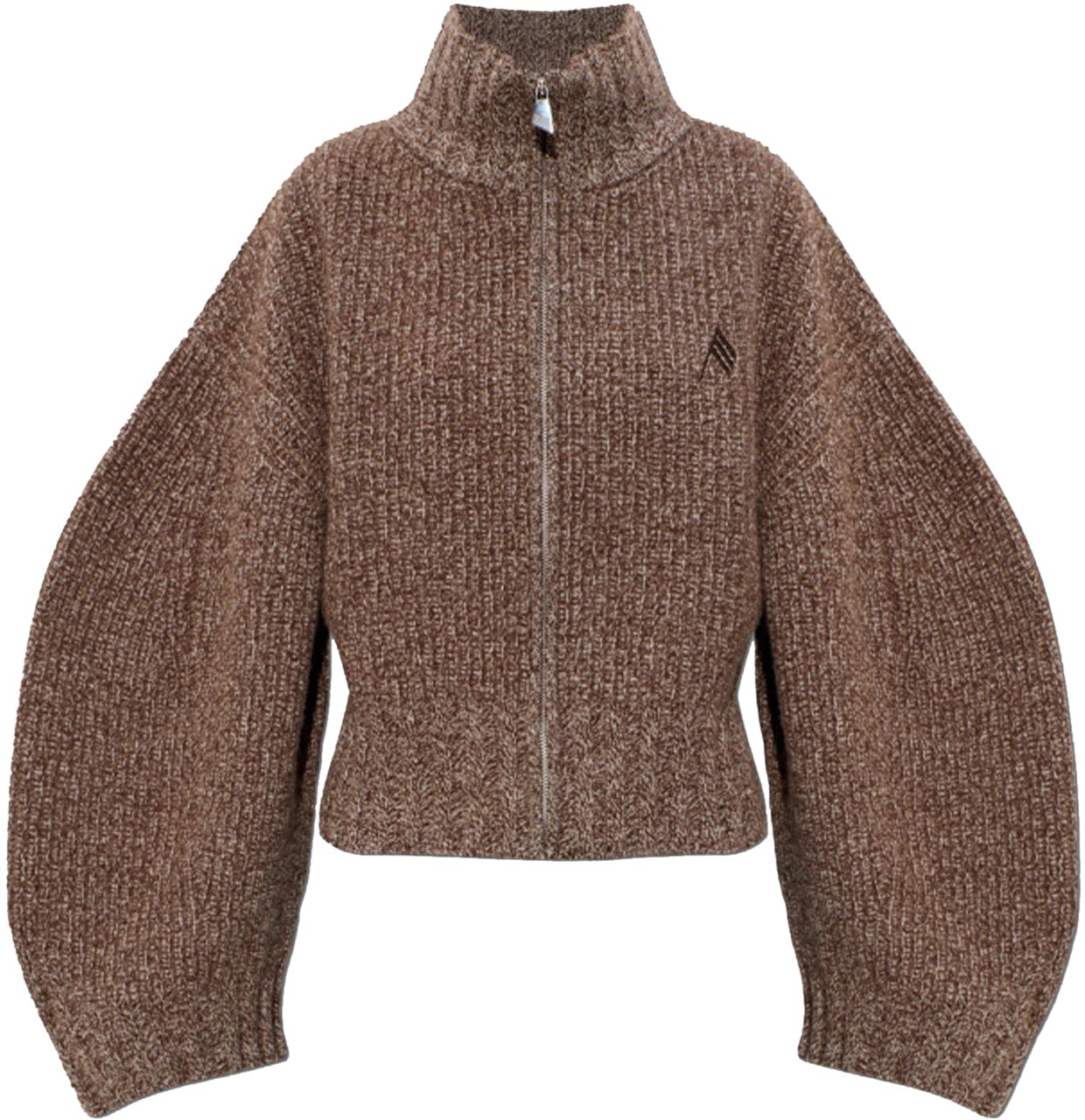 The Attico Zip Through Cardigan Bruin