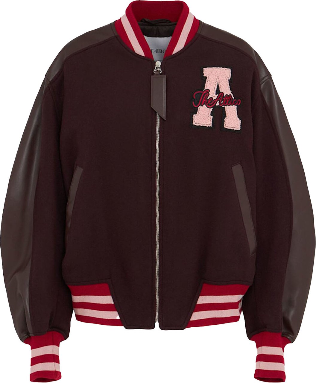 The Attico TWILL WOOL BOMBER JACKET Rood