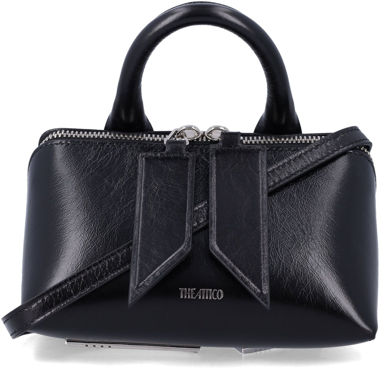 The Attico Friday Mini Bag Patent Nero Zwart