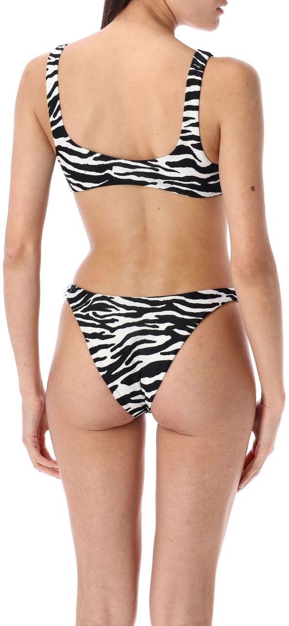 The Attico Zebra print bikini Wit