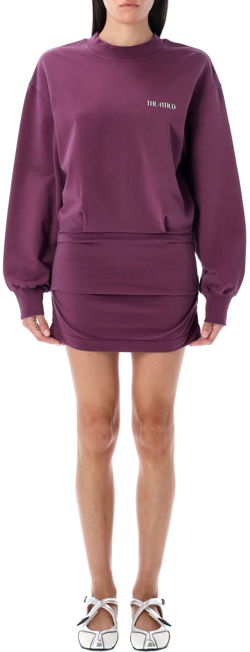The Attico Fleece Mini Dress Viola Paars