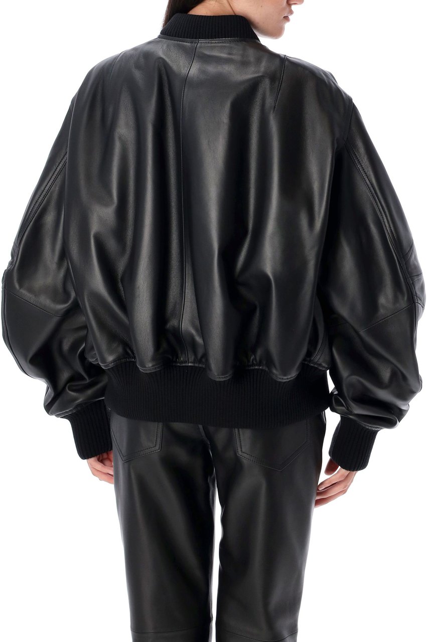 The Attico Anja Bomber Nero Zwart