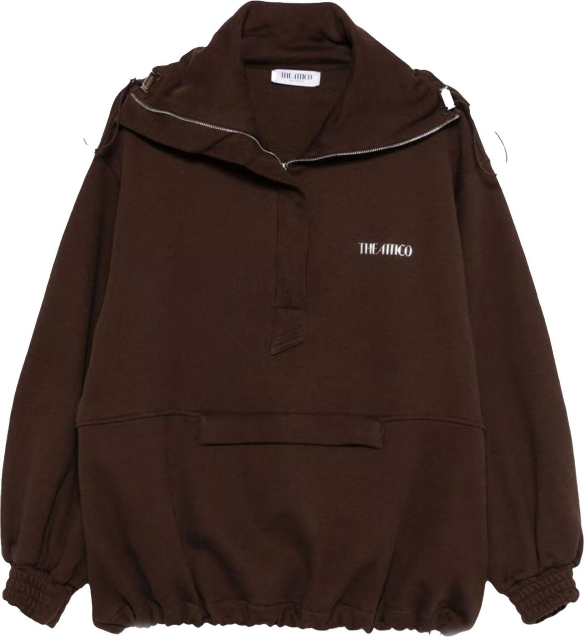 The Attico COTTON FLEECE SWEATSHIRT Bruin