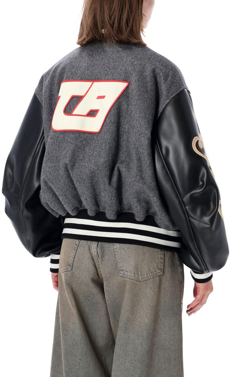 The Attico College Bomber Grigio Grijs