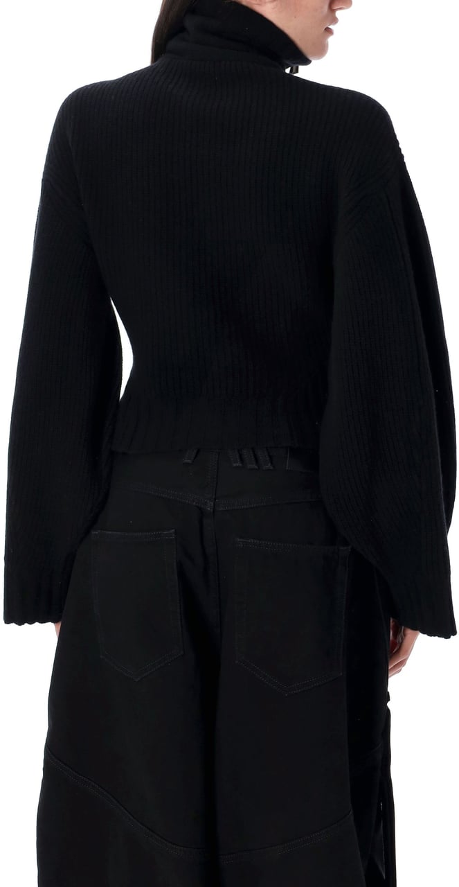 The Attico Zip Knit Nero Zwart