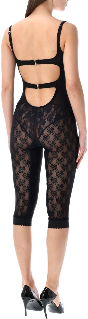 The Attico Tulle Jumpsuit Nero Zwart